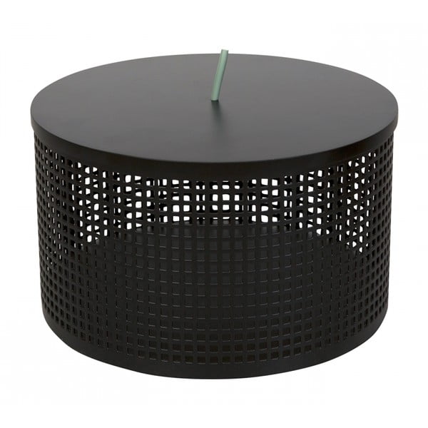 Černý úložný box OK Design Boite, Ø 25,5 cm