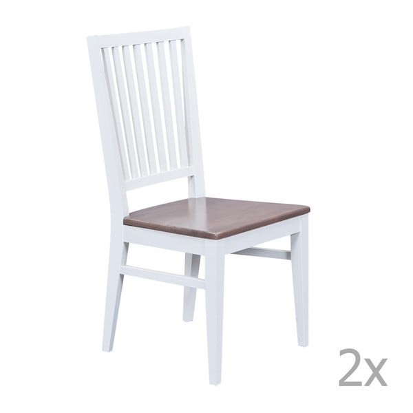 Sada 2 bílých jídelních židlí 13Casa Rio