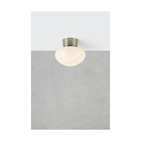 Valge/hõbedane laevalgusti klaasist varjuga Malaga - Markslöjd-image-1