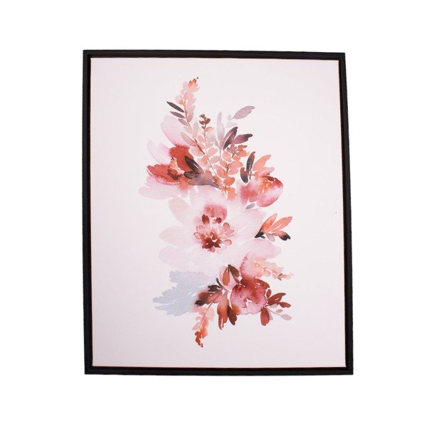 Seinamaal raamides Pinky Flowers, 40 x 50 cm - Dakls