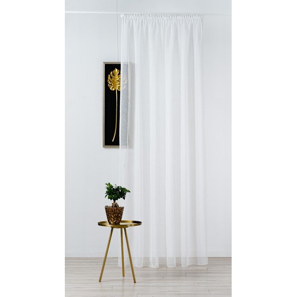 Valge kardin 140x245 cm Perseide - Mendola Fabrics-image-1