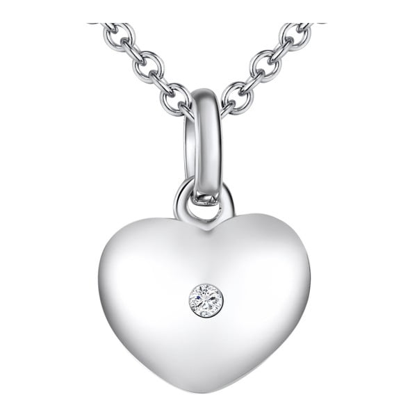 Stříbrný náhrdelník s pravým diamantem Tess Diamonds Berezi, délka 45 cm