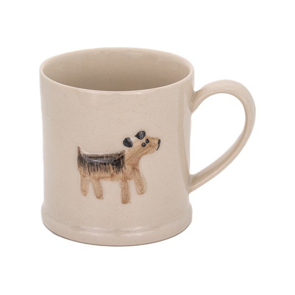 Beež kivikeraamikast kruus 225 ml Dog - Sass & Belle