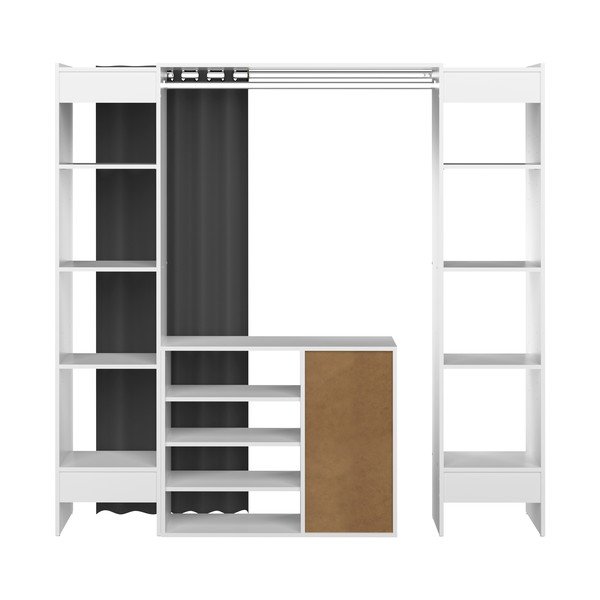Must-valge riidekapp 185x182 cm Tom - TemaHome-image-3