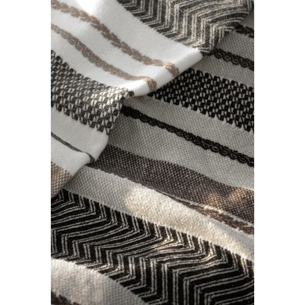 Pruun pleed puuvilla seguga 140x180 cm Luxor – Euromant-image-1