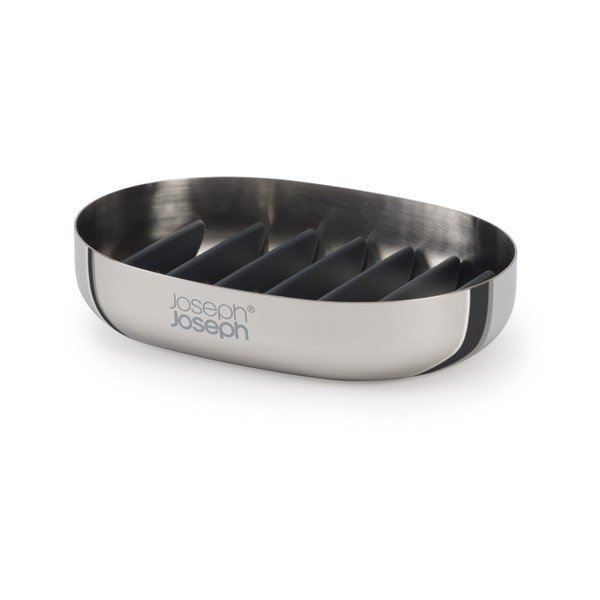 Läikiv hõbedane roostevabast terasest seebialus EasyStore Luxe - Joseph Joseph