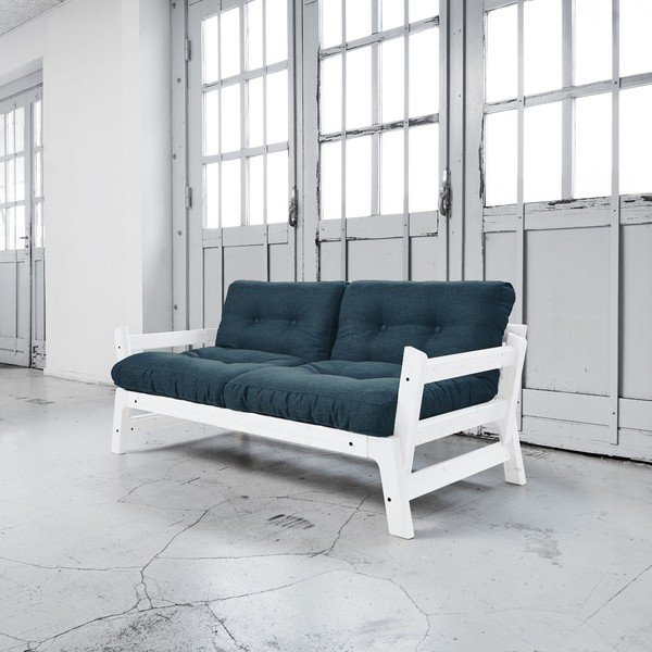Rozkládací pohovka Karup Step White/Deep Blue