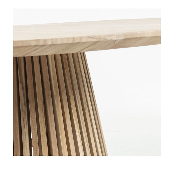 Tiikpuidust söögilaud, ø 120 cm Irune - Kave Home-image-2