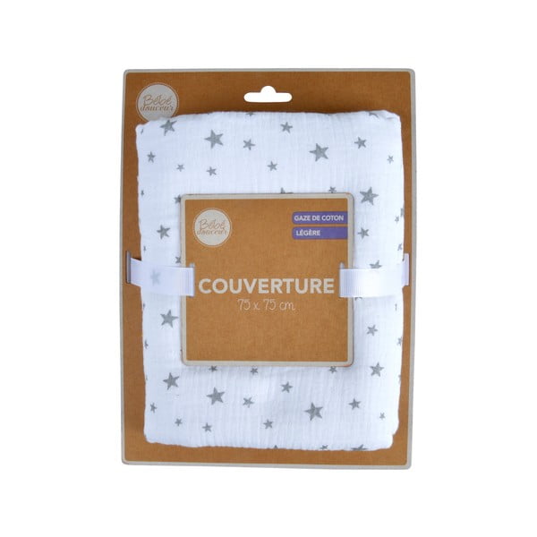 Valge musliinist beebitekk 75x75 cm - Bébé Douceur-image-1