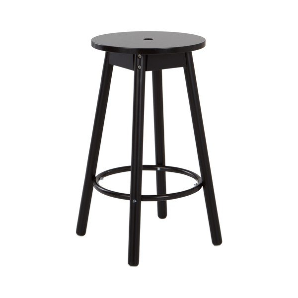 Mustast männipuidust baaritool (istme kõrgus 65 cm) Kinna - Jotex