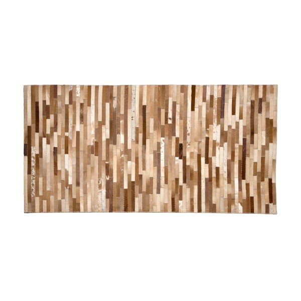 Kožený koberec Grado 170x240 cm, hnědý