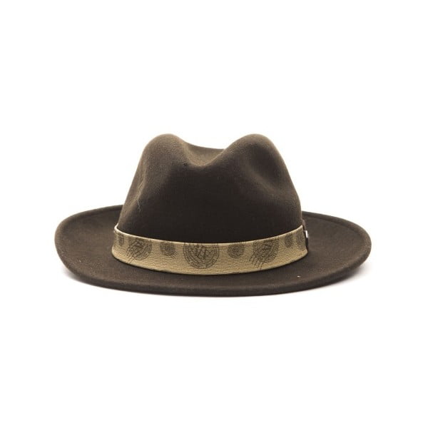 Hnědý kožený pánský klobouk Alviero Martini Safari