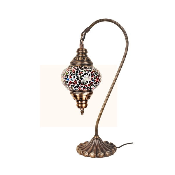 Skleněná ručně vyrobená lampa Fishing Love, ⌀ 13 cm