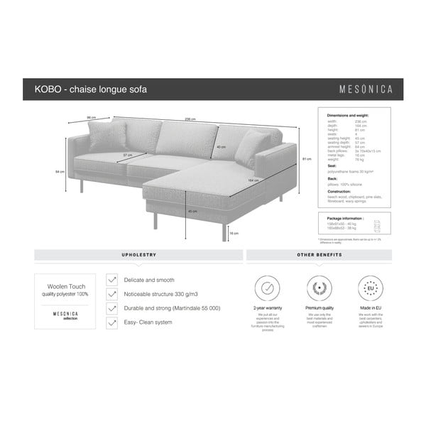 Jílově pruun nurgas diivan , paremas nurgas Kobo - MESONICA-image-4