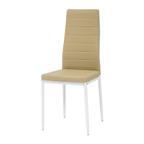 Jídelní židle Queen, bílá/medová