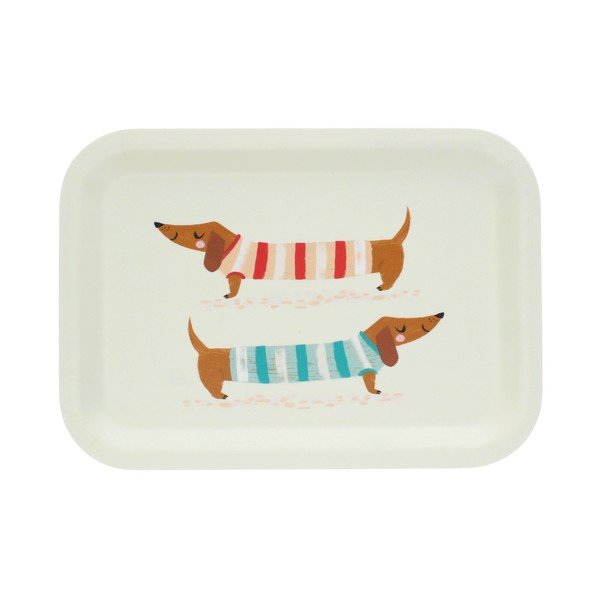 Kreemikas puidust lastealus 20x28 cm Sausage dog - Rex London