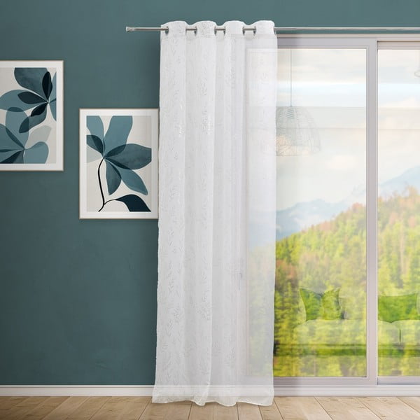 Valge-hõbedane kardin 140x260 cm Buds - Casa Selección-image-1