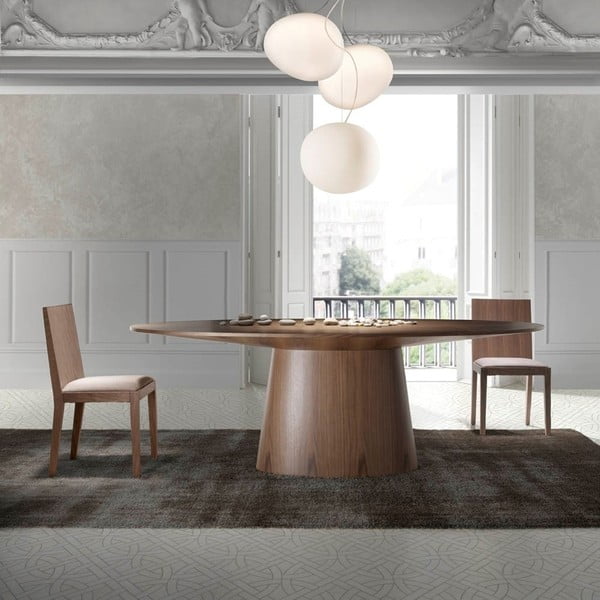 Oválný jídelní stůl z dýhy ořechového dřeva Ángel Cerdá Luis-image-3