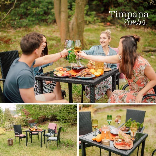 Set zahradního nábytku z umělého ratanu Timpana Simba-image-1