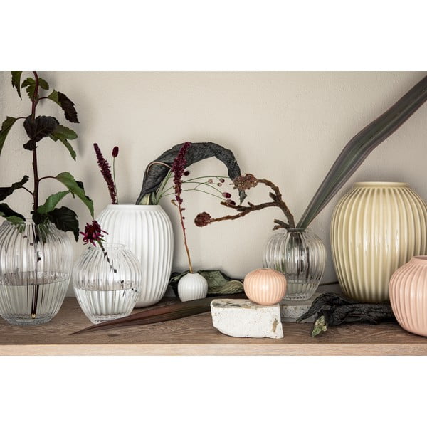 Puhutud klaasist vaas, kõrgus 14 cm Hammershøi - Kähler Design-image-4