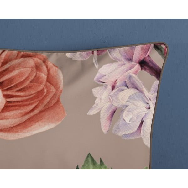 Hall-pruun pikendatud satiin-puuvillast voodipesu kaheinimesevoodile 240x220 cm Fiori - Descanso-image-3