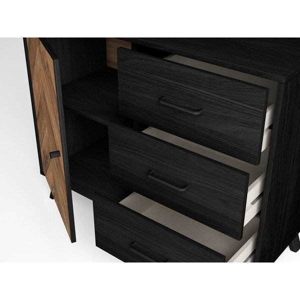 Must/pruun madal kapp 92x81 cm Chevrons - Marckeric-image-2