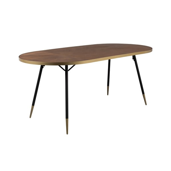 Söögilaud saarepuidust dekooriga 90x180 cm Denise - White Label-image-2