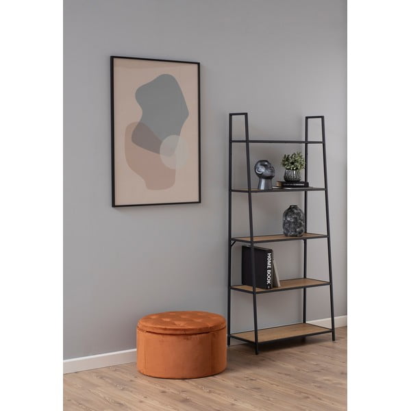 Vaskne oranž sametne pouf , ⌀ 60 cm Retina - Actona-image-3