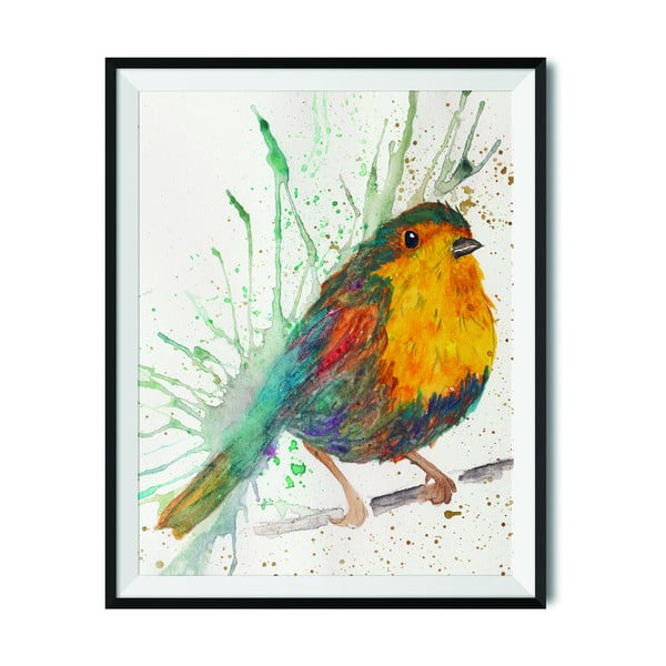 Zarámovaný plakát Wraptious Splatter Bird