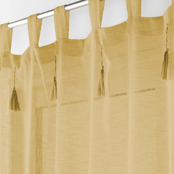 Kollane kardin 140x240 cm Dalila - douceur d'intérieur-image-1