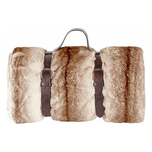 Pruun ruuduline nahkrihmaga , 130 x 180 cm Wolf - Tiseco Home Studio