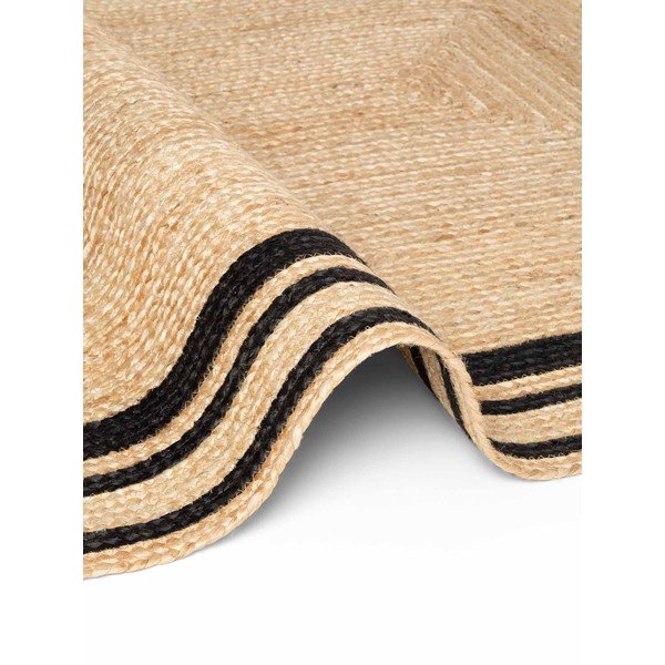 Must/naturaalne käsitsi kootud džuudist jooksja 70x200 cm Jutta - Hanse Home-image-4