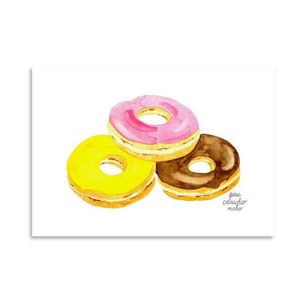 Autorský plakát Doughnuts, 30x42 cm