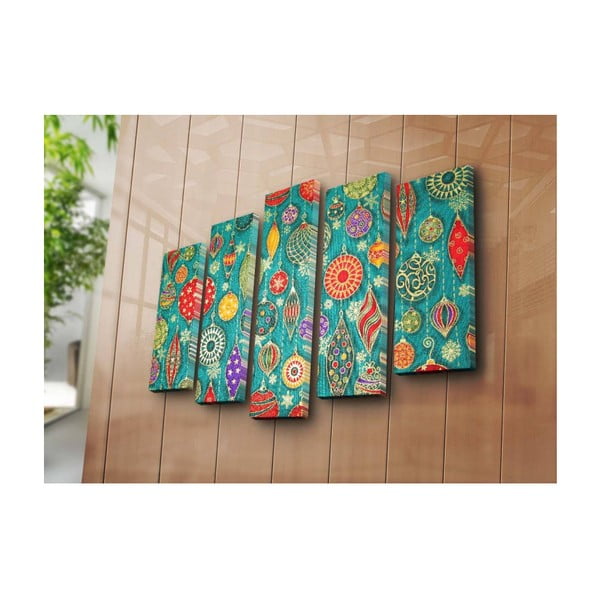 Pětidílný obraz Ornaments, 105x70 cm-image-2