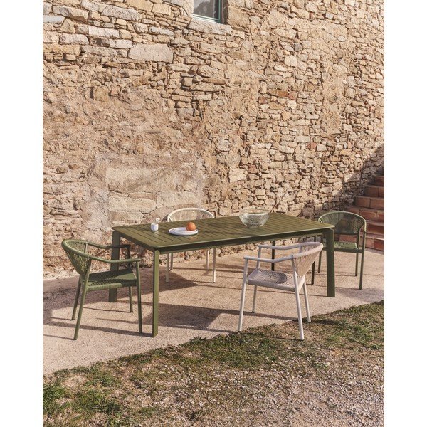 Metallist aiasöögilaud 100x205 cm Brela - Kave Home-image-1