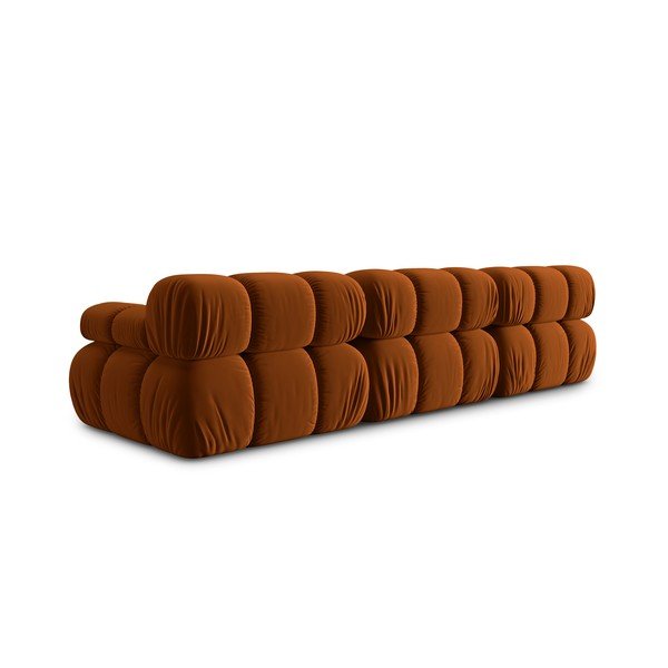 Oranž sametist diivan 282 cm Bellis - Micadoni Home-image-4