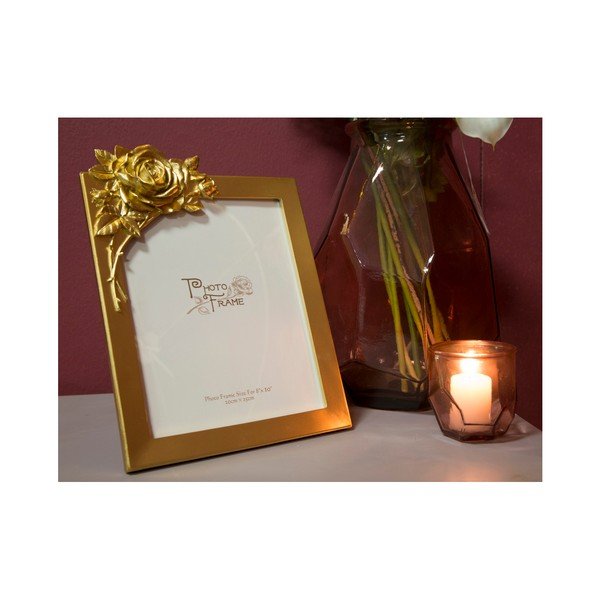 Žlutý fotorámeček v pryskyřicovém rámu Mauro Ferretti Glam Rose, 20 x 25 cm-image-2