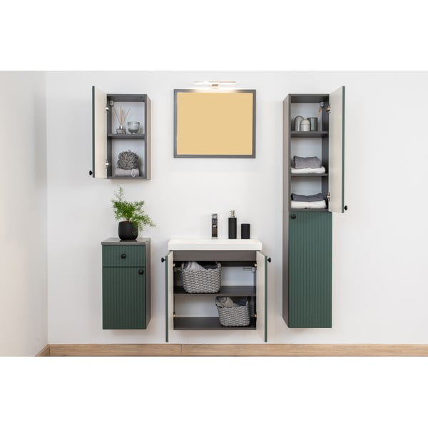 Roheline-antratsiitne madal rippuv vannitoakapp 30x60 cm Asti - STOLKAR-image-3