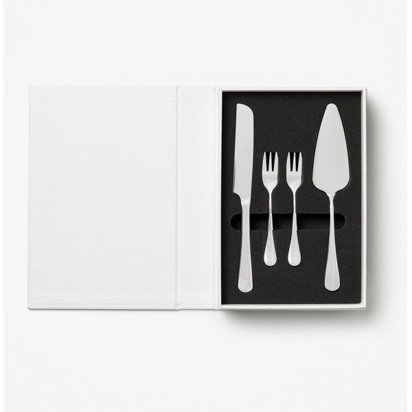 Valged/hõbedased roostevabast terasest magustoidukahvlid The Essentials Cake Tools - Printworks