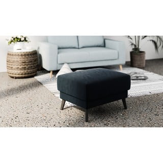 Tumesinine sametne pouf Fynn - Ghado