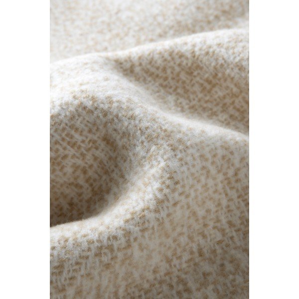 Beež pleed puuvilla seguga 140x180 cm Rennes – Euromant-image-1