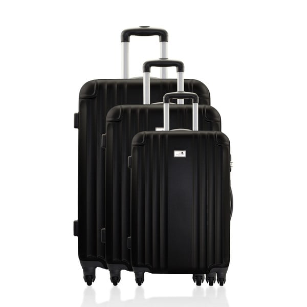 Sada 3 cestovních zavazadel Valises Avec Black