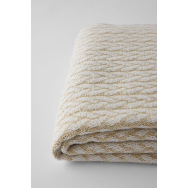 Helepruun pleed puuvilla seguga 140x180 cm Olympus – Euromant-image-3