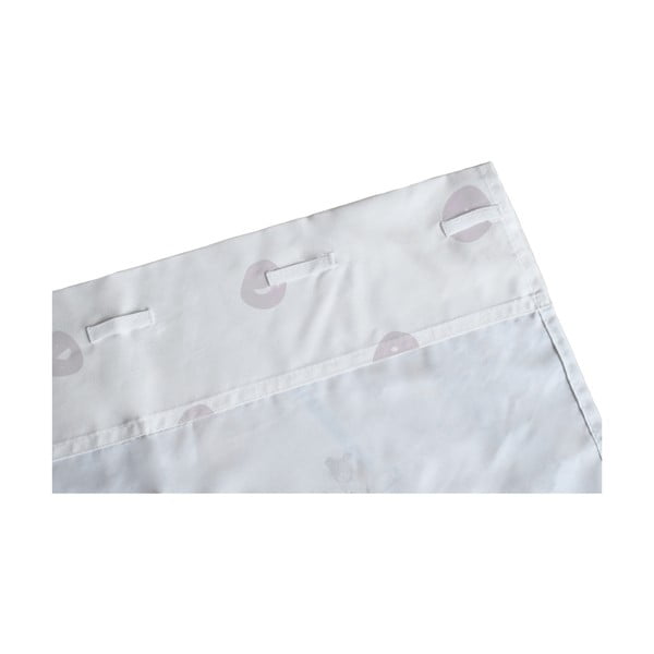 Valge-roosa puuvillasatiinist laste kardin 110x250 cm Pink Girl - Butter Kings-image-2