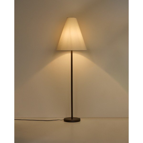 Pruun põrandalamp tekstiilist varjuga (kõrgus 153 cm) Navat - Kave Home-image-1