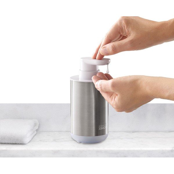 Roostevabast terasest hõbedane seebidosaator 300 ml Duo Steel - Joseph Joseph-image-4