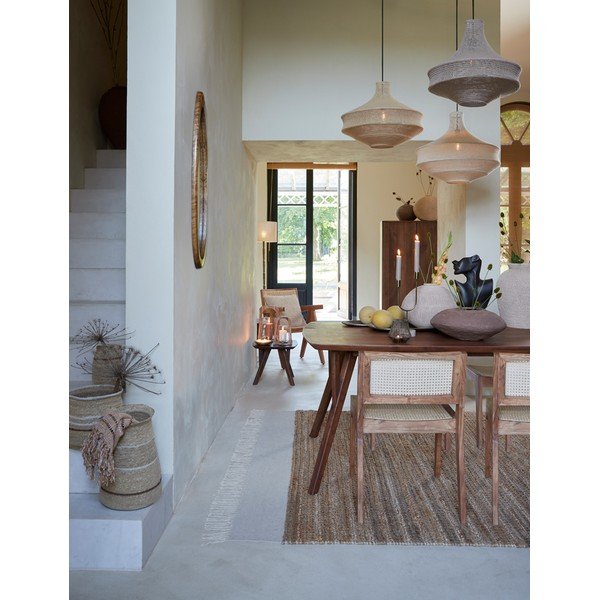 Pruun söögilaud akaatsiaplaadiga 100x200 cm Quenza - Light & Living-image-1