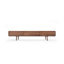 Pruun tammepuidust TV-alus  220x45x45 cm Fawn - Gazzda