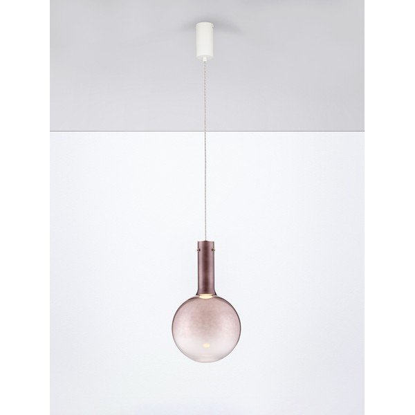 Pruunist klaasist hämardatav LED-rippvalgusti ø 25 cm Nostos - Nova Luce-image-3