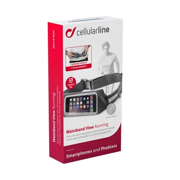 Sportovní pouzdro CellularLine WAISTBAND, černé-image-1